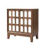 Buffet en noyer à double porte de conception miroir, ton foncé de merisier, 32 po de hauteur, 55,99 lb, tablettes intérieures amovibles, pieds en bois massif