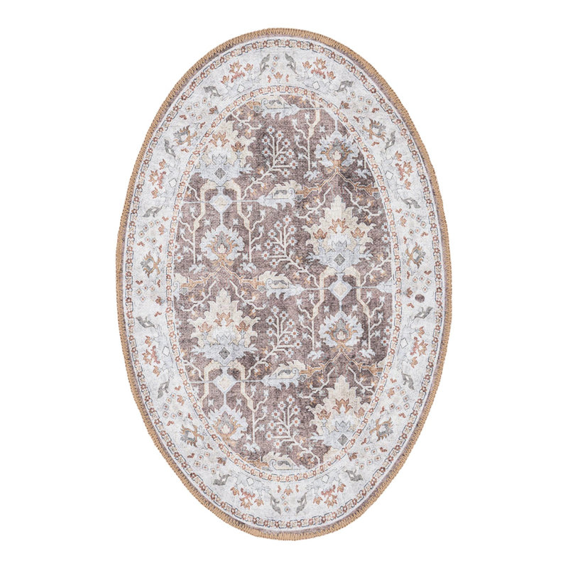 Makensley Performance Chenille Floral Indoor Rug, Oval 2' x 3'1"