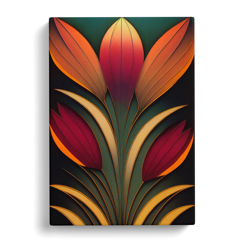 Floral - Wrapped Canvas Print, 50cm H x 35cm W x 3cm D