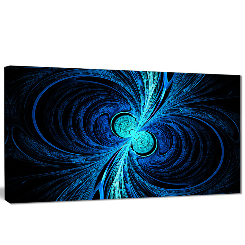 «Blue Fractal», impression sur toile tendue, H 16 po x l 32 po x P 1 po