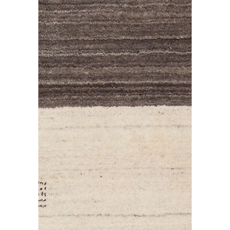 Tapis en laine noué à la main brun / beige Elantra, Rectangle 5 pi x 7 pi 6 po