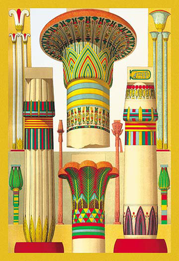 « égyptienne columns » par auguste racinet, impression