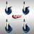 Solid Poly Swivel Expanding Stem Caster Set with 2 Lock Brake-92142994