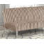 Canapé futon de style contemporain facile à convertir en lit avec pieds supplémentaires sans accoudoirs, finition chromée, pieds de la base, finition taupe-562885824
