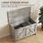Storage Chests, 30 Inch Lift Top Farmhouse Storage Chest, Slate Gray Wood Grain, Safety Hinge | Particle Board | Bedroom