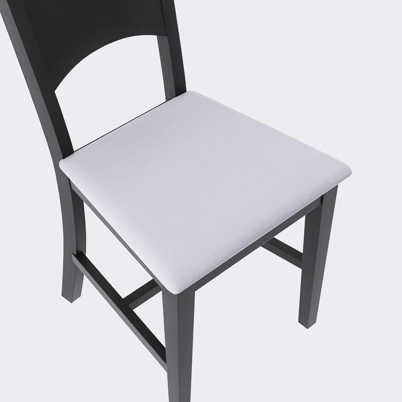 Ensemble de table de salle à manger 6 pièces 6 pièces, Gris / Blanc