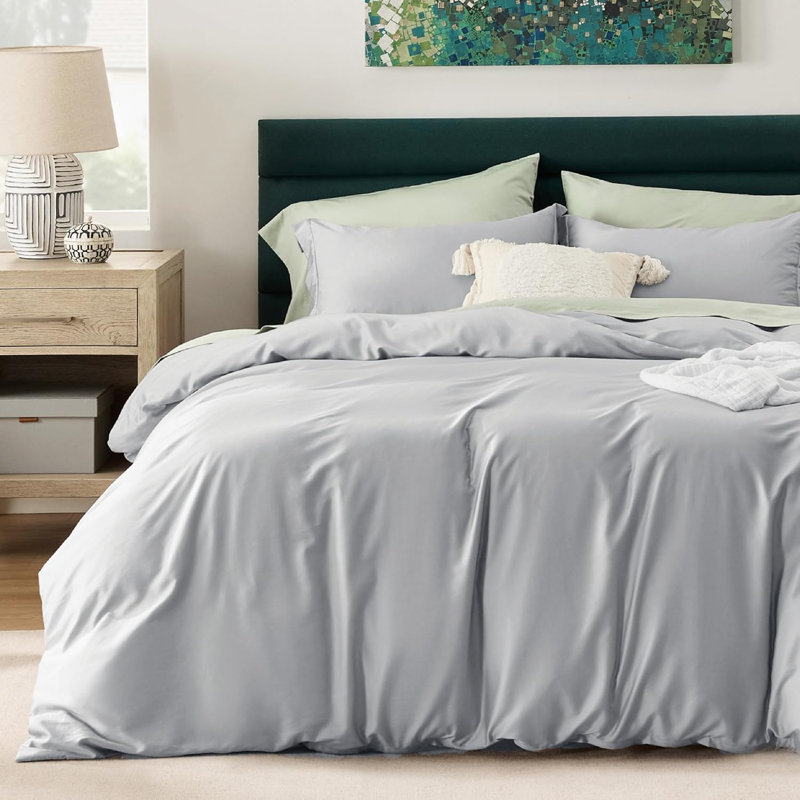 Ensemble de housse de couette en coton, King Duvet Cover + 2 Shams