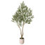 Olive artificielle Ashwell avec pot blanc-155919474