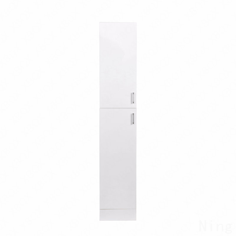 2-Door Freestanding Storage Cabinet With Adjustable And Inadjustable Shelves, White