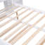 Lit plateforme blanc avec tablettes coulissantes et lit gigogne simple-855781386