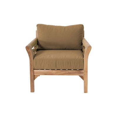 Monterey Teak Outdoor Club Chair with Sunbrella Cushions