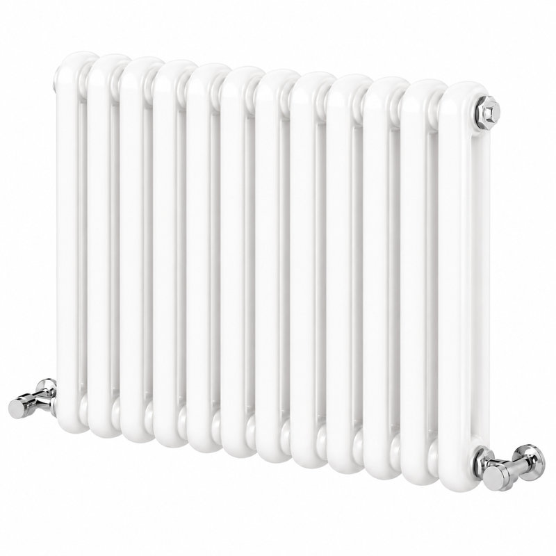 Horizontal Oval Panel Radiators, 60 cm H x 86 cm W x 10 cm D, White