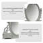 Miroir décoratif sculpté gris clair de 47 pouces