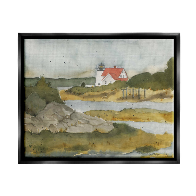 Art mural sur toile flottante encadrée par Stupell Industries, Cadre flottant noir de jais, H 25 po x l 31 po x P 1,7 po