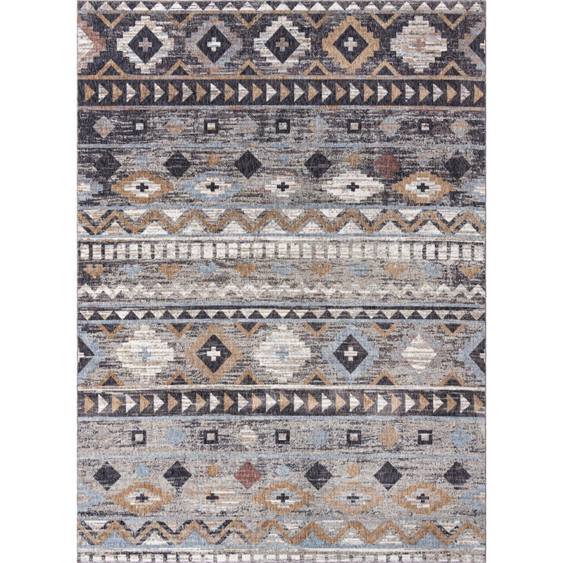 Perlita Geometric Indoor Rug, Rectangle 5'3" x 8'