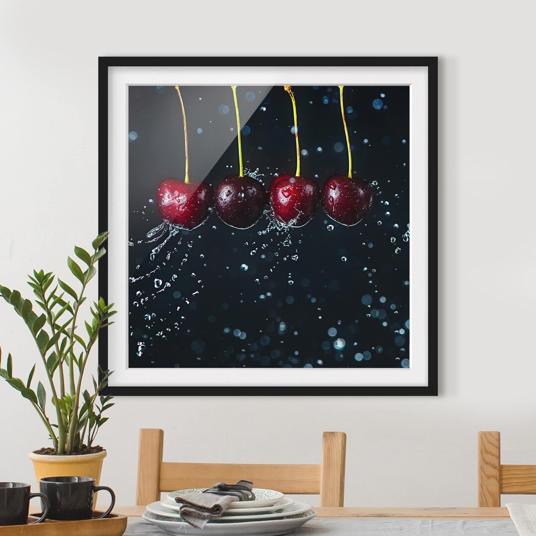 Gerahmtes Poster Fresh Cherries