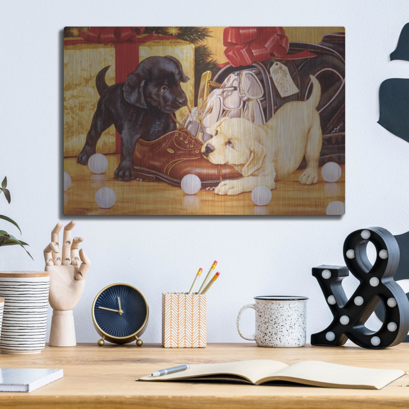Lark Manor ™ «Lab Golf» par Christopher Nick, art mural en métal, H 12 po x l 16 po