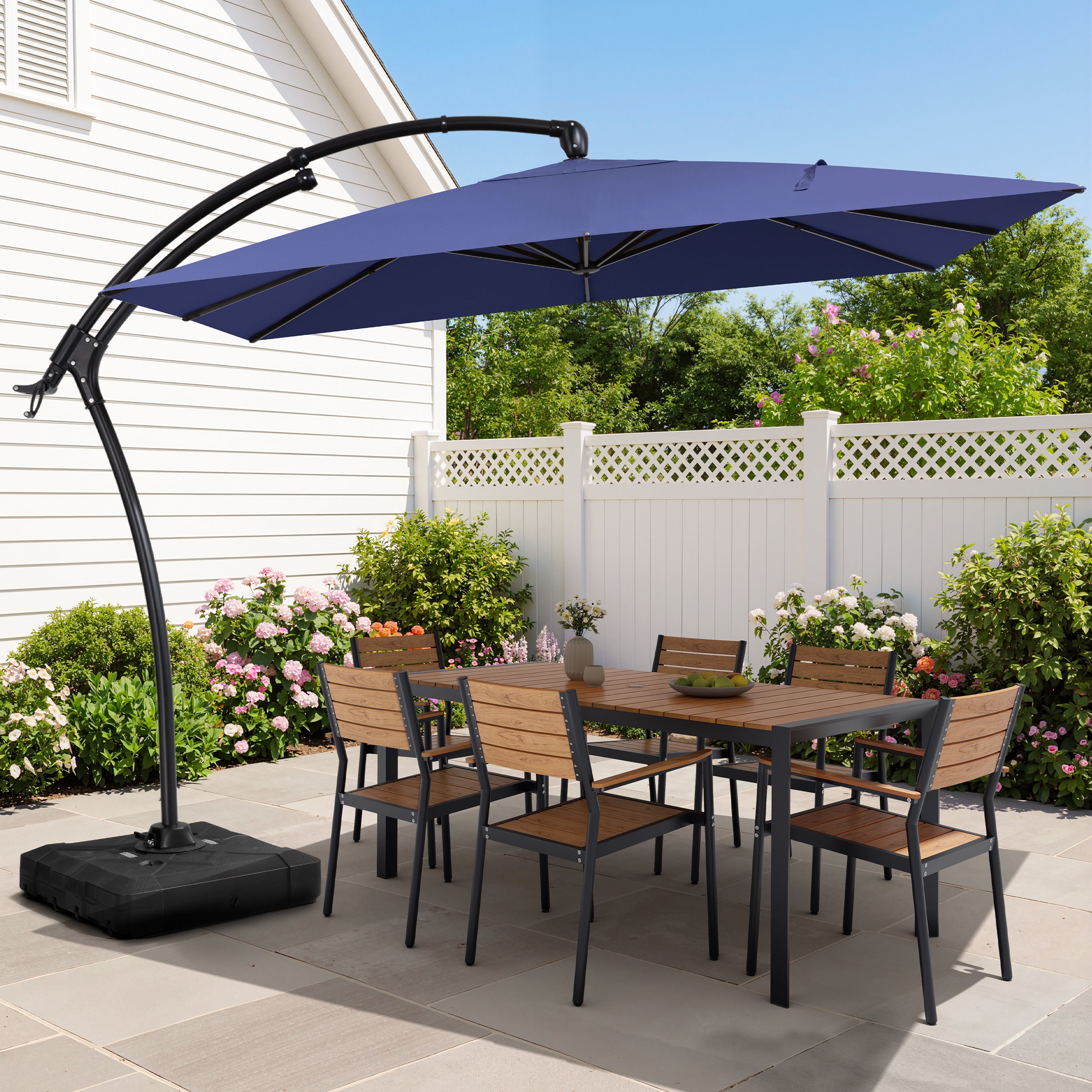 counter weights for patio umbrella Phi Villa Heavy Duty Base Stand Outdoor Please choose the base according to the size and type of the umbrella to ensure adequate stability Trademark Innovations 4-Piece Set Cantilever