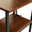 Bureau en L avec tiroirs de rangement, bureau d'ordinateur avec tablette ouverte