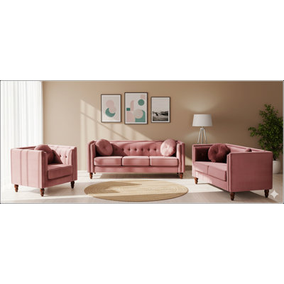 Chaise d'appoint classique Chesterfield, chaise d'appoint à accoudoirs carrés capitonnés avec pieds fuselés en bois, chaise longue rembourrée en velours écrasé