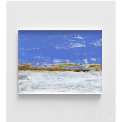 Reflecting On Summer III By Sharon Gordon, Summer Landscape Painting, Deep Blue Sky Print, Abstract Summer Art, Abstract Horizon Print