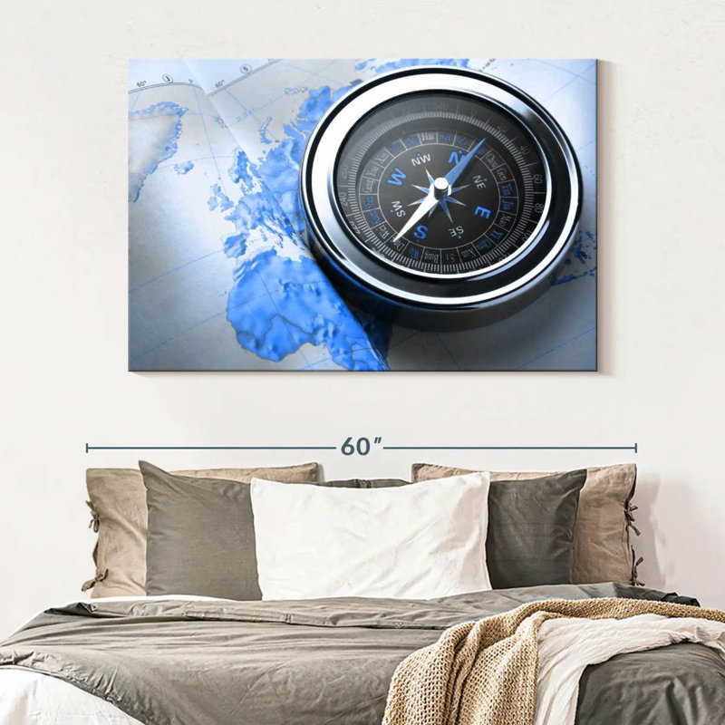 Aletra Modern Compass, 34" H x 51" W