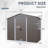 8Ft X 4Ft Outdoor Metal Storage Shed With Window And Metal Foundation-123513305