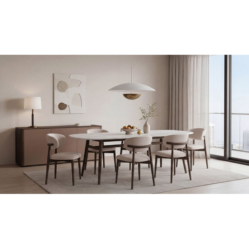 Madrid/WRC Dining Table, Brown, 30" H x 78.74" L x 39.37" W