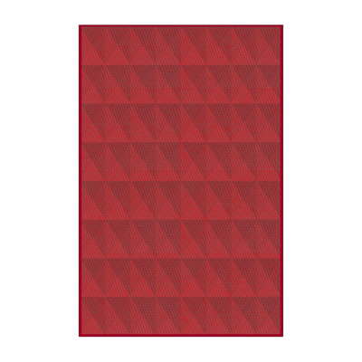 Tapis de zone rouge à motifs