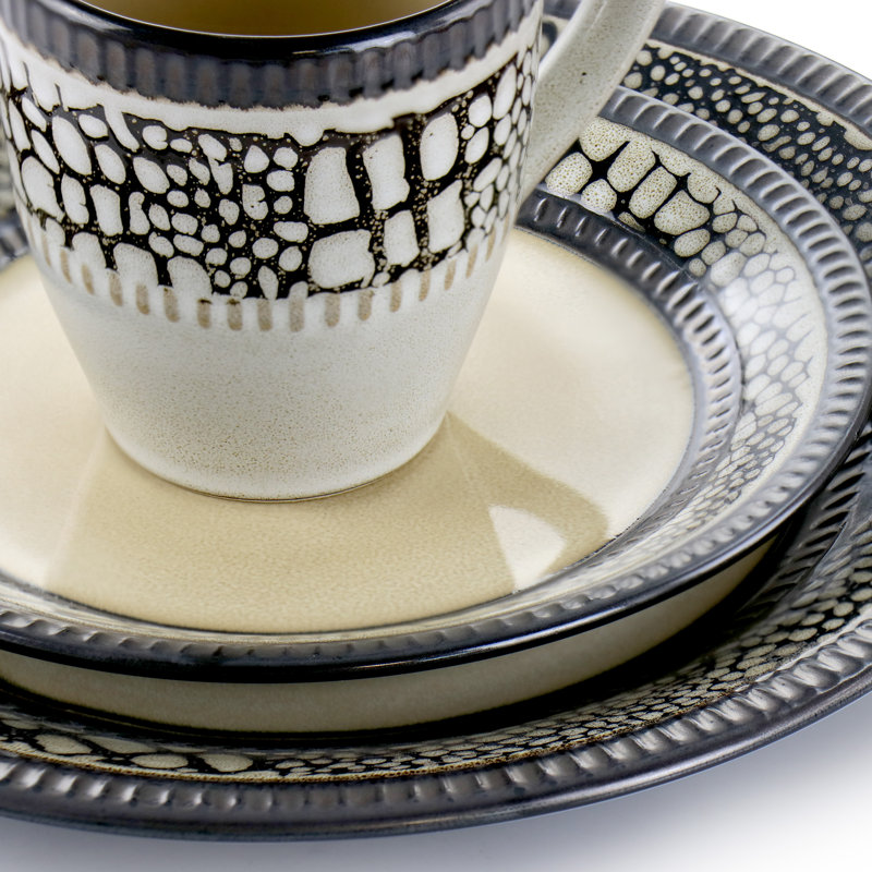 Aashana Piece Stoneware Dinnerware Set - Service for 4