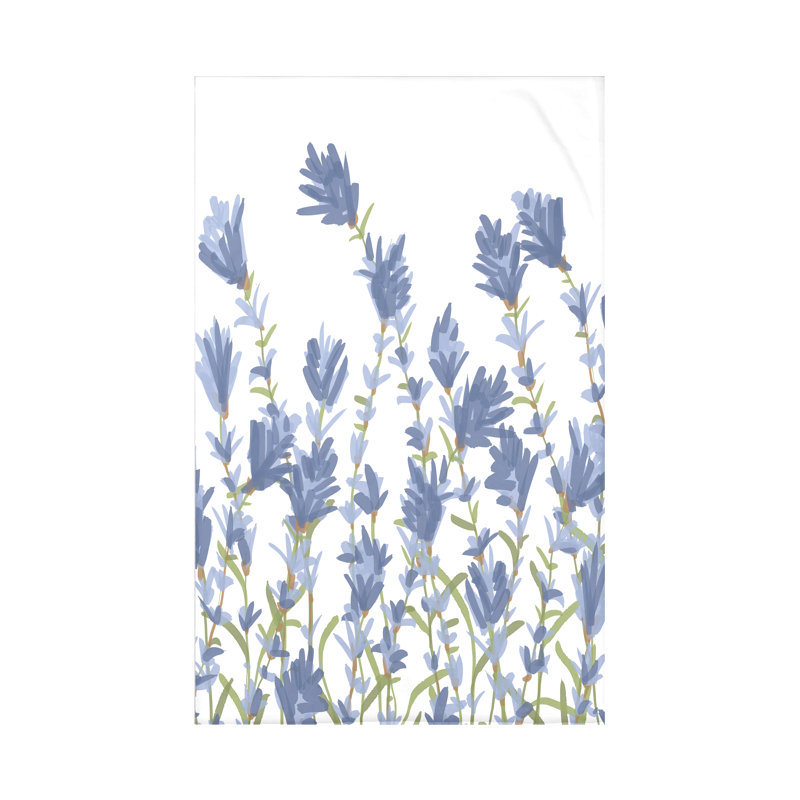 Jeté en molleton Botanical Blooms, L 60 po x l 50 po x P 0,5 po