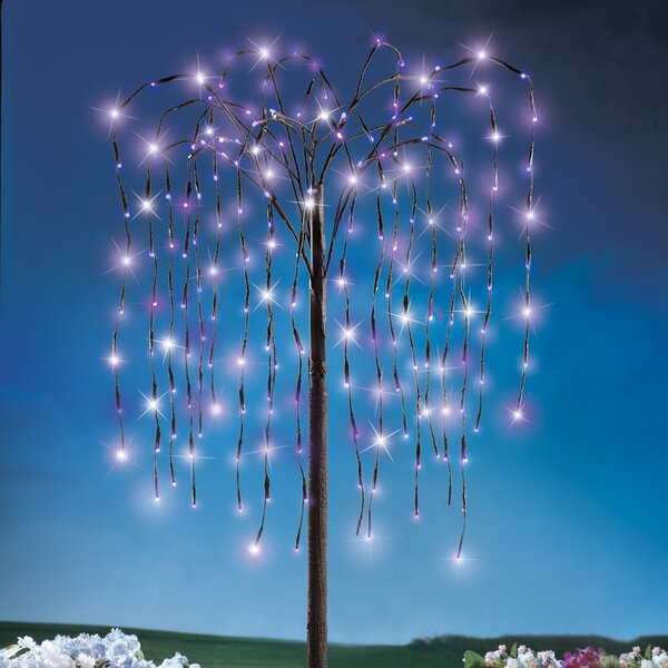 RGBW LED Willow Tree Table Lamp Color Changing Bonsai Tree Lights Battery  Power