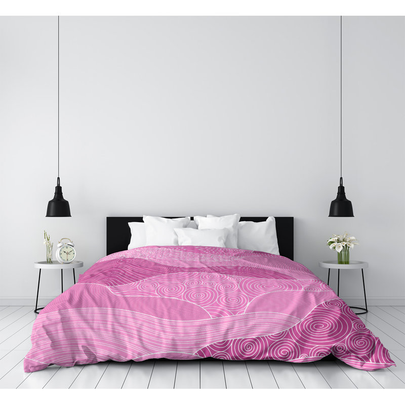 Housse de couette Katelyn Elizabeth, Housse de couette pour très grand lit, Microfibre, Rose