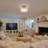1-Light Ribbed Glass Semi Flush Mount Ceiling Light-265267730