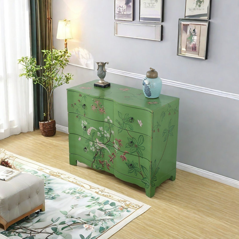 Commode décorative peinte