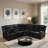 3-Piece Manual Reclining Sectional Sofa With Storage Console and Cup Holders
