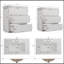 Ensemble de meuble-lavabo double 60 "avec lavabos en céramique 60"-1625206768