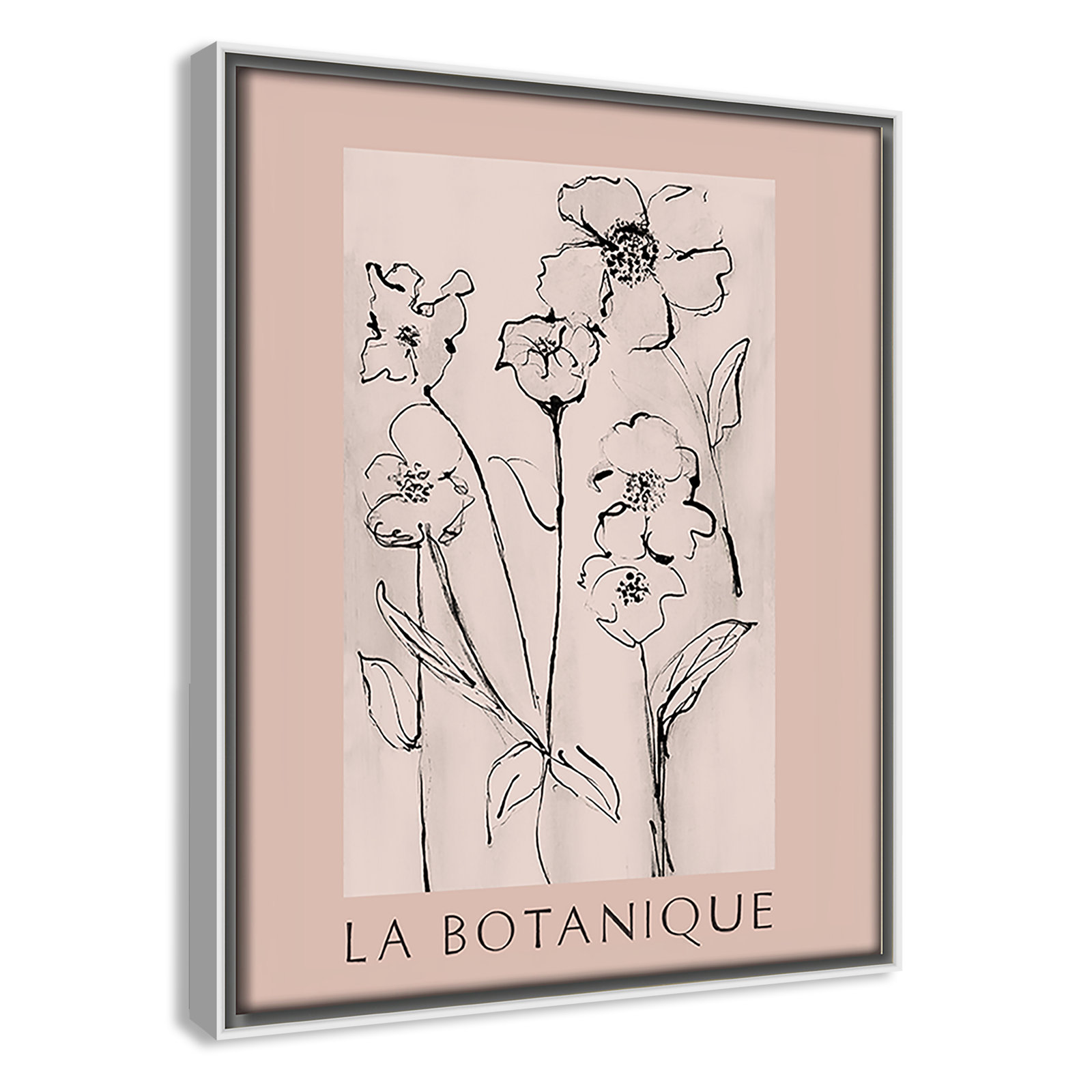 Riya "La Botanique" Print by Susan Jill, White Floater Frame, No, 11.5" H x 9.5" W x 2" D