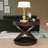 Retro Round Wooden End Table With X-Shape Base, Perfect For Family Dining Or Living Room-2017374704