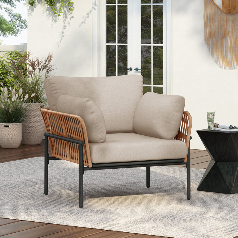 Fauteuil d'appoint Cassaundra, Naturel