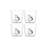 Tabby Cat - Tumbler White Cat With Amber Tail 11.8 Oz