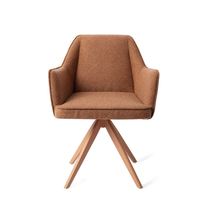 Caius Tome Cinnamon Bun Dining Chair, Brown, Natural brown