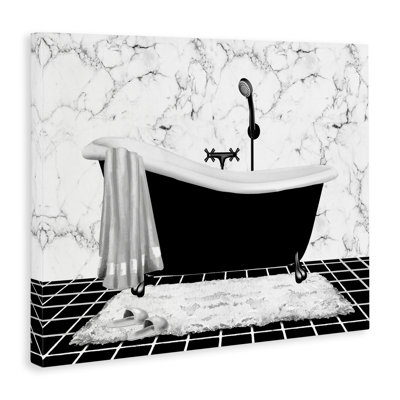 Marble Pattern Tub Canvas Wall Art by Conrad Knutsen