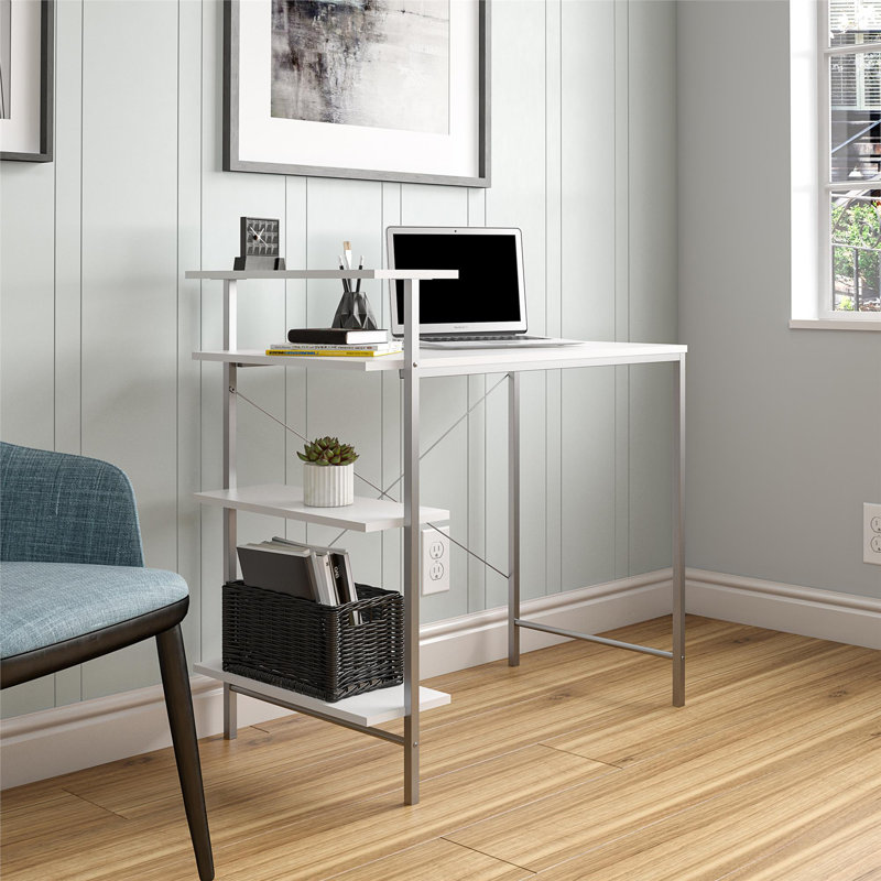 Bureau étudiant avec rangement en métal Adlon