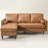 Geo 84" Reversible Chaise Vegan Leather Sofa