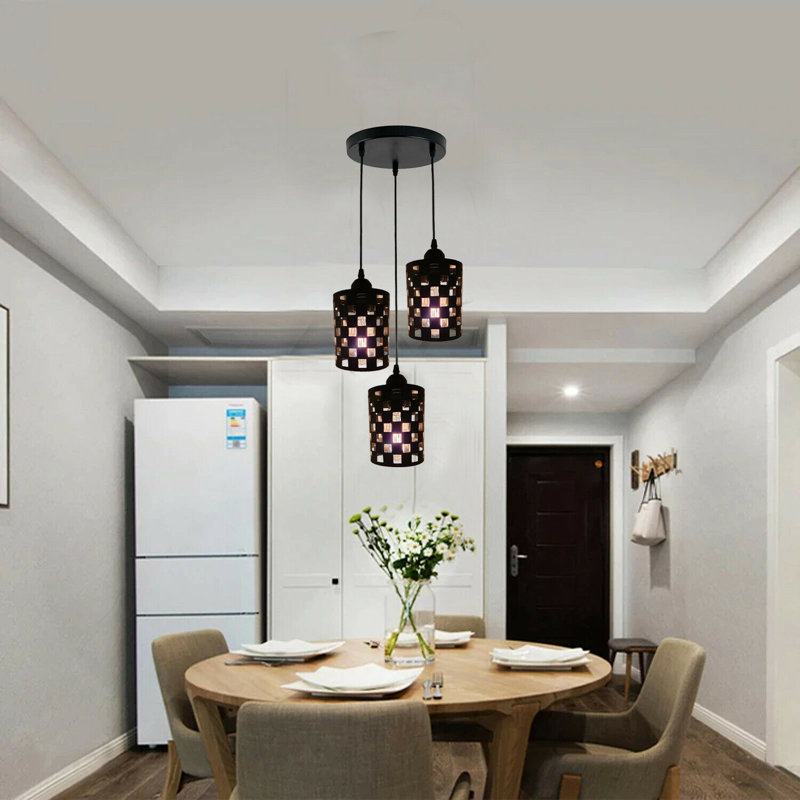 Roessler 3 - Light Black Cluster Pendant