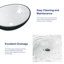 Eclisse 410mm x 335mm Vitreous China Oval Countertop Basin Bathroom Sink -1943404287
