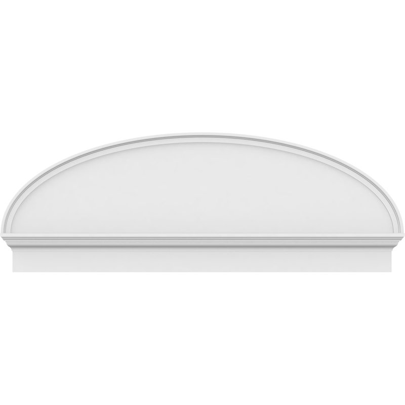 Fronton elliptique en PVC de qualité architecturale lisse, H 21 3/8 po x l 58 po x P 2 3/4 po