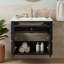 Meuble-lavabo mural avec lavabo et 2 portes-631602161