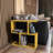 Modern Yellow Side Table, 23.6 x 23.6 x 7.9 Inches | 100% Melamine Coated Particle Board, Thickness: 0.7 Inches | Wall-Mountable Design, Perfect for Living Room & Bedroom, Stylish and Functional Decor-491492195